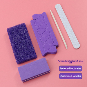 Juego de 5 Herramientas de Manicura y Pedicura, Lima de Uñas, Separador de Dedos, <span class=keywords><strong>Piedra</strong></span> Pómez, Kit de Cuidado de Pies para Salón y Uso Doméstico - Product Image 3