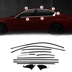 Bande décorative pour fenêtre de voiture, cadre de porte extérieur en acier inoxydable pour Infiniti Q60 2015-2022, Kit carrosserie, accessoires de voiture - Product Image 5