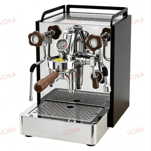 เครื่องชงกาแฟเอสเพรสโซ่ E61 ระดับไฮเอนด์, สแตนเลสสตีลและด้ามจับไม้, เกจวัดคู่, ไอน้ำ/น้ำร้อน, ใช้ได้ทั้งในบ้านและเชิงพาณิชย์ - Product Image 1