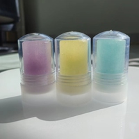 Bâton d'antisudorifique en bâton d'alun transparent de marque privée pour hommes et femmes Étiquette personnalisée et emballage
