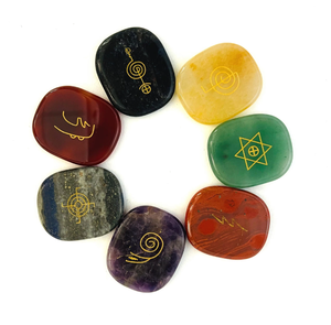 Set de regalo de artesanías de piedras semipreciosas, piedras naturales para meditación, cristales de sanación espiritual - Product Image 1