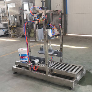 Machine de capsulage semi-automatique 10-25L grand seau de peinture antigel fût en plastique barils d'huile pneumatique Reblock Cap Machine - Product Image 4