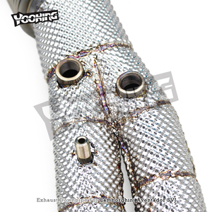 Tuyau droit avant blindé thermiquement en SUS304 pour Lamborghini Aventador LP770 SVJ/LP780 Ultimae 2019+ Section d'échappement haute performance - Product Image 4