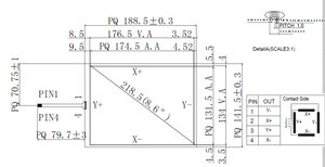 कस्टम 8.4 इंच अवशिष्ट टच स्क्रीन 4 तार औद्योगिक टच पैनल स्क्रीन ग्लास - Product Image 5