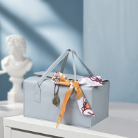Boîte cadeau d'entreprise en cuir PU, grande boîte de rangement, boîte de rangement pour bijoux, emballage cadeau en cuir