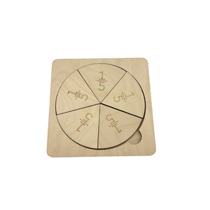 ของเล่นคณิตศาสตร์วงกลมเศษส่วนไม้เบิร์ชคุณภาพสูงแบบมอนเตสซอรี่ สำหรับการเรียนรู้แนวคิดส่วนทั้งหมด ครึ่ง และส่วนที่เป็นควอเตอร์ ชุดกระดานคณิตศาสตร์เพื่อการศึกษา - Product Image 3