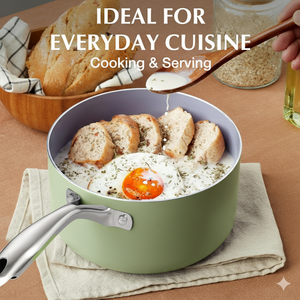 6 cái tùy chỉnh gốm không dính chảo và chậu đặt cảm ứng đúc nhôm gốm Cookware Set chậu và chảo Set - Product Image 4