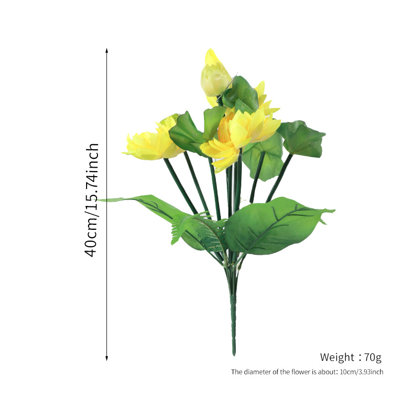 Lotus à neuf têtes (jaune)