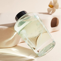 Botol Kaca Dekoratif Bentuk Kerucut Terbalik Unik 100ml 200ml 500ml, Botol Kaca Diffuser Reed Ekstra Besar Kosong dengan Tutup Sekrup