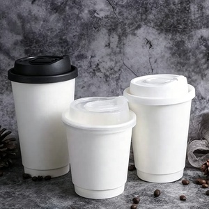 Fournitures pour cafés, gobelets à café en papier jetables personnalisés, 8 oz, 12 oz, 16 oz, 20 oz, 22 oz, gobelets à café chaud à emporter - Product Image 1