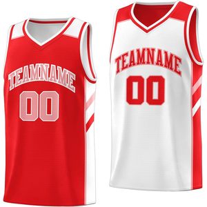 Camiseta de baloncesto reversible personalizada, nombre del equipo, número, cuello en V que absorbe la humedad, ropa unisex para adultos - Product Image 1