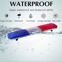 Nouvelle barre lumineuse d'avertissement d'urgence LED rouge et bleue avec sirène, 8000 lumens, 12V/24V pour ambulance et camion de pompiers