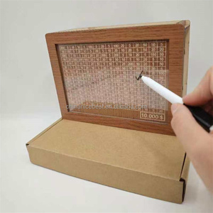 Wood Wooden Money Box <strong>Piggy</strong> <strong>Banks</strong> <strong>for</strong> <strong>Adults</strong> Paper Money Coin Savings Challenge Box with Counting Target Cash Vault - Product Image 5