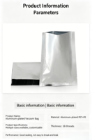 Sachet Cadeau Artisanal pour Thé Scellé Sous Vide PET+PE, Anti-Humidité, Fermeture Éclair Supérieure, Résistant aux Odeurs pour Aliments pour Animaux, Snacks, Noix, Graines, Sucre