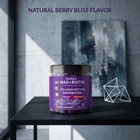 Gummies NAD+ Biotine Collagène Resvératrol Kératine Berbérine Saveur Myrtille Beauté Anti-Âge Soutien Immunitaire Adulte Marque Privée