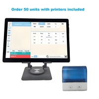 Système de point de vente tablette tout-en-un 10,1 pouces avec rotation à 360° °   Solution de point de vente tout-en-un avec support rotatif et imprimante magnétique