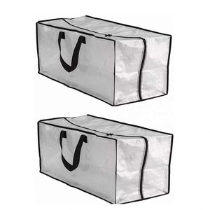 Custom Heavy-Duty Clear Storage <b>Tote</b> with Reinforced Handles for Living Room Blankets Bedding Clothes - Product Image 1