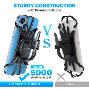 Supporto cellulare per bicicletta 2024 per telefono per moto 360 grado girevole universale in Silicone per tutti i 4.0 cellulari "-6.7" - Product Image 2