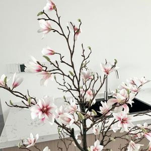 Bán Buôn Trong Nhà Nhân Tạo Cây Nhựa Mộc Lan Cây Nhà Đám Cưới Trang Trí Hoa Trắng Có Thể Tháo Rời Mộc Lan Cây Với Nồi - Product Image 5