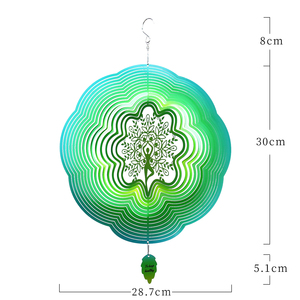 Tree of Life 3D Stainless Steel Wind Spinner Outdoor <b>Garden</b> <b>Hanging</b> Decoration - Product Image 3