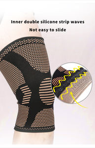 Giá Rẻ Giá cao đàn hồi nylon đầu gối pad tay áo nén thể thao đồng đầu gối hỗ trợ - Product Image 3