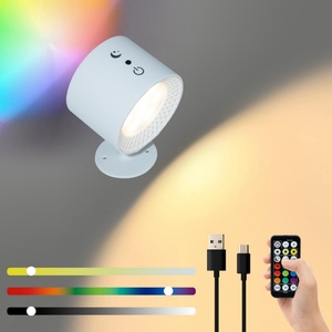 LED Wall Lamp Magnetic USB Rechargeable 3Color Temperature Adjustable <b>Light</b> Indoor Wall Lamp Remote Control Night <b>Light</b> - Product Image 1