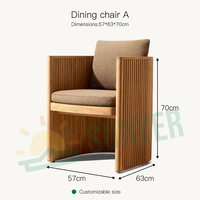 Meilleur prix - Ensemble de meubles de jardin en teck moderne et luxueux - Table et chaises de salle à manger d'extérieur