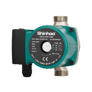 Pompe de surpression basse pression Shinhoo Basic 20-5SN-<span class=keywords><strong>130</strong></span>, trois vitesses, monophasée, circulation d'eau chaude, pompe centrifuge à roue ouverte - Product Image 1