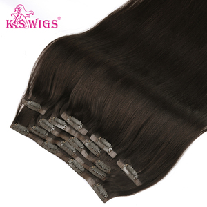 K.SWIGS Extensions de cheveux à clips 100% naturels, qualité russe double drawn premium, 1g/s, blond, directement de l'usine - Product Image 6