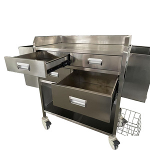 XIAQIAO Stainless Steel Infusion Cart 800x450x980mm Medical Treatment <b>Trolley</b> With Drawers And Waste Bin - Product Image 4