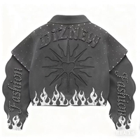 Vestes pour hommes DiZNEW grande taille, vestes en similicuir personnalisées, vestes coréennes en strass pour hommes, nouveaux modèles