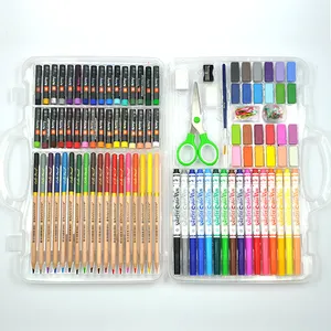 138 pcs Art Set Supplier Include Crayon Watercolor Paint Oil Pastel Color Pen for Kids Drawing Promotion Gift Sets