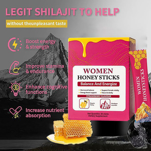Palitos <span class=keywords><strong>de</strong></span> <span class=keywords><strong>Miel</strong></span> con Shilajit para Mujeres, con Shatavari y Azafrán, para el Equilibrio Hormonal, Energía y Vitalidad Femenina (OEM) - Product Image 2