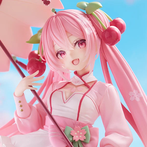 Figura Coleccionable de Anime de PVC, <span class=keywords><strong>Miku</strong></span> <span class=keywords><strong>Sakura</strong></span> con Atuendo de Flor de Cerezo y Paraguas, 100% Oficial, en Caja Original, Venta al Por Mayor - Product Image 2