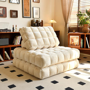 Sofá Modular Waffle Color Crema, Forma Cuadrada en U, Relleno de Espuma, Diseño Artístico, para Sala de Estar, Uso Adulto - Product Image 5