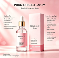 Sérum hydratant et rafraîchissant OEM/ODM GHK-CU PDRN 30ml, sérum pour le visage, raffermissant et nourrissant, aux peptides.