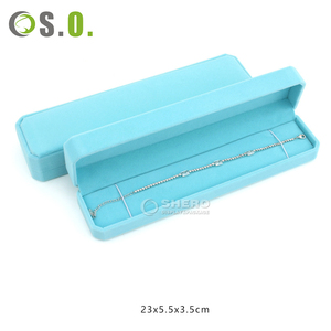 Vente en gros de boîte à bague collier bracelet boucle d'oreille de qualité supérieure emballage de bijoux boîte à bijoux personnalisée en cuir artificiel doré avec logo - Product Image 3