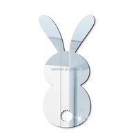 Acrylic Mirror Sticker 3D Decorative Wall Stickers With Custom Shape Cartoon Hello Kitty Mirror Gift Decoration
