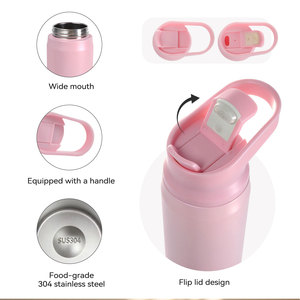 Boccetta sottovuoto in acciaio inossidabile da 350ML bottiglia d'acqua per bambini senza perdite a prova di perdite 12-24 ore di isolamento termico carino classico - Product Image 3