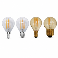 Ampoule LED à filament de haute qualité, directement de l'usine, G45, 4 fils, 2200-6500K, CRI 90+, dimmable, 4W, 5.5W, 6W, 8W, pour applique murale