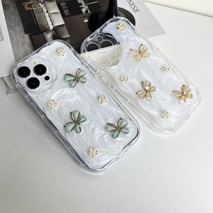 <span class=keywords><strong>Coque</strong></span> de téléphone portable en silicone de luxe avec paillettes époxy motif papillon floral, style coréen Ins, pour femmes, compatible avec <span class=keywords><strong>iPhone</strong></span> 17 Pro Max, 13, 12, 11, <span class=keywords><strong>14</strong></span>, 15 <span class=keywords><strong>Plus</strong></span> - Product Image 2