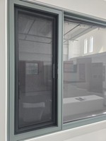 Fenêtre à battant en aluminium à rupture de pont thermique avec moustiquaire en nylon, anti-effraction, insonorisée, pour villa résidentielle, fabricant OEM sur mesure