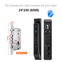 Cerradura Digital Inteligente para el Hogar con Wi-Fi Aiendi Tuya, Cerradura Electrónica con Reconocimiento Facial y Huella Dactilar, Protección de Seguridad, Aplicación TTLOCK