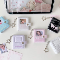 Album photo portable en PVC avec ailes d'ange, mini pendentif de 2 pouces, 32 pochettes pour photocartes et porte-Purikura avec porte-clés pour les fans de K-Pop