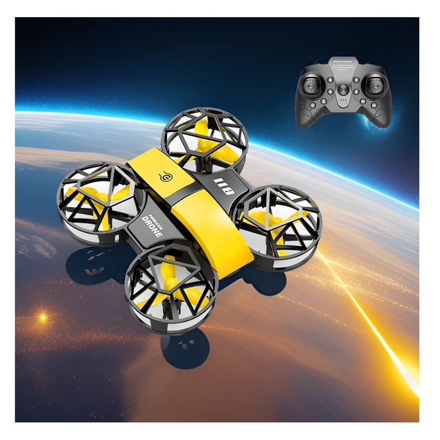 KK NEW Indoor Smart Mini Drone with 4K Camera Wi-Fi Kids Beginner Flying Toy Obstacle Avoidance Auto Return Batteries Included