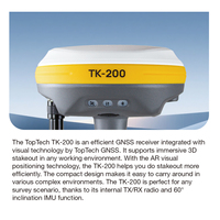 Satélite completo Gnss Rtk Toptech TK200 AR Visión Gps Rtk Receptor Sistema Gnss IMU 1408 Canales 2MP Una Cámara IP67 NTRIP CORS