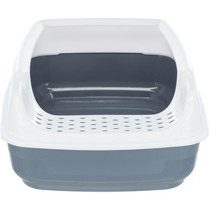 Bandeja para Arenero Delio 38x20x50 cm Gris Blanco con Borde, Diseño Higiénico para Gatos - Product Image 3