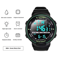 Jam Tangan Digital Tahan Air LASIKA K-sport untuk Olahraga Lari, Perlengkapan Renang Baru, Tahan Air, Tali Plastik, Termasuk Kotak