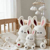 Peluche Lapin Personnalisable avec Logo, Douce et Rembourrée, Plusieurs Couleurs Disponibles, Décoration Maison, Cadeau pour Acheteurs en Gros