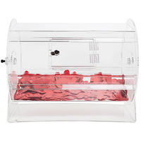 Distributeur de billets de tombola rotatif en acrylique transparent moderne avec serrure et logo personnalisé